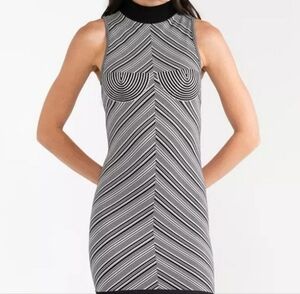 Zara Womens Limitless Contour Bodycon Dress Black Med Large Stretch Contemporary